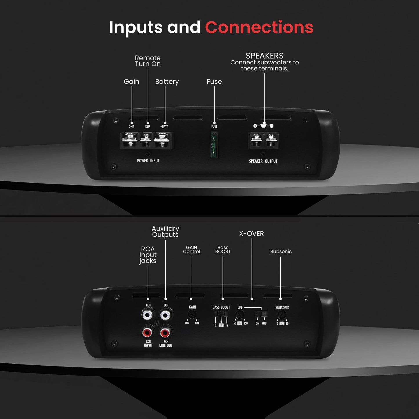 Pyle Amplifier Car Audio, Class AB MOSFET PWM Monoblock Amp Invincible Series, 1 Channel 3000 Watts Max, High-Current Dual Discrete Drive Stages Bass Amp, Advanced Protection Circuitry Car Amplifier