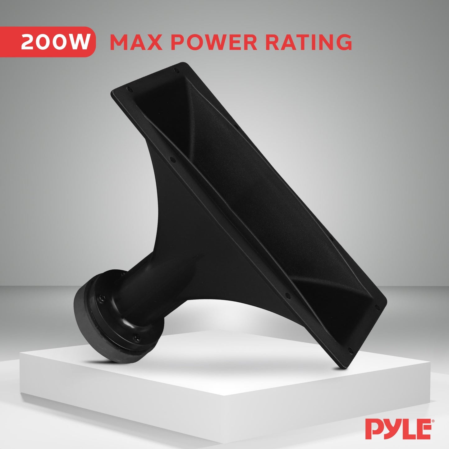 Pyle 4x10 Inch Horn Tweeter Speaker - Heavy Duty 200 Watt High Power Horn Audio Tweeter System w/ 25mm Voice Coil, 20 Oz Magnet Structure, 102 dB, 8 Ohm Impedance - Pyle PH391,Black