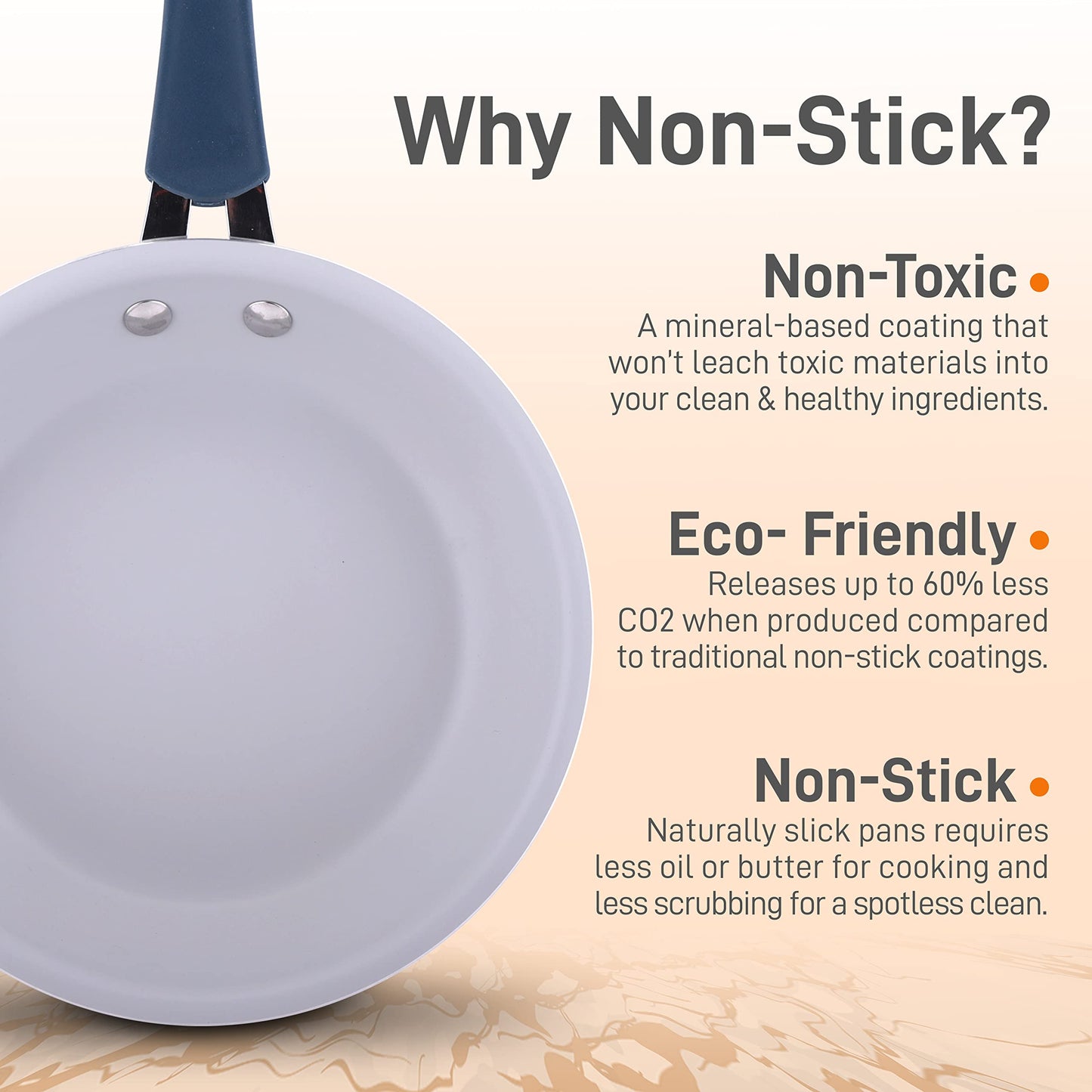 NutriChef 12'' Large Fry Pan - Non-Stick High-Qualified Kitchen Cookware, Heat Resistant Lacquer Outside, (Works with Models: NCCW14SBLU & NCCW20SBLU) - NCCW14SBLULFP