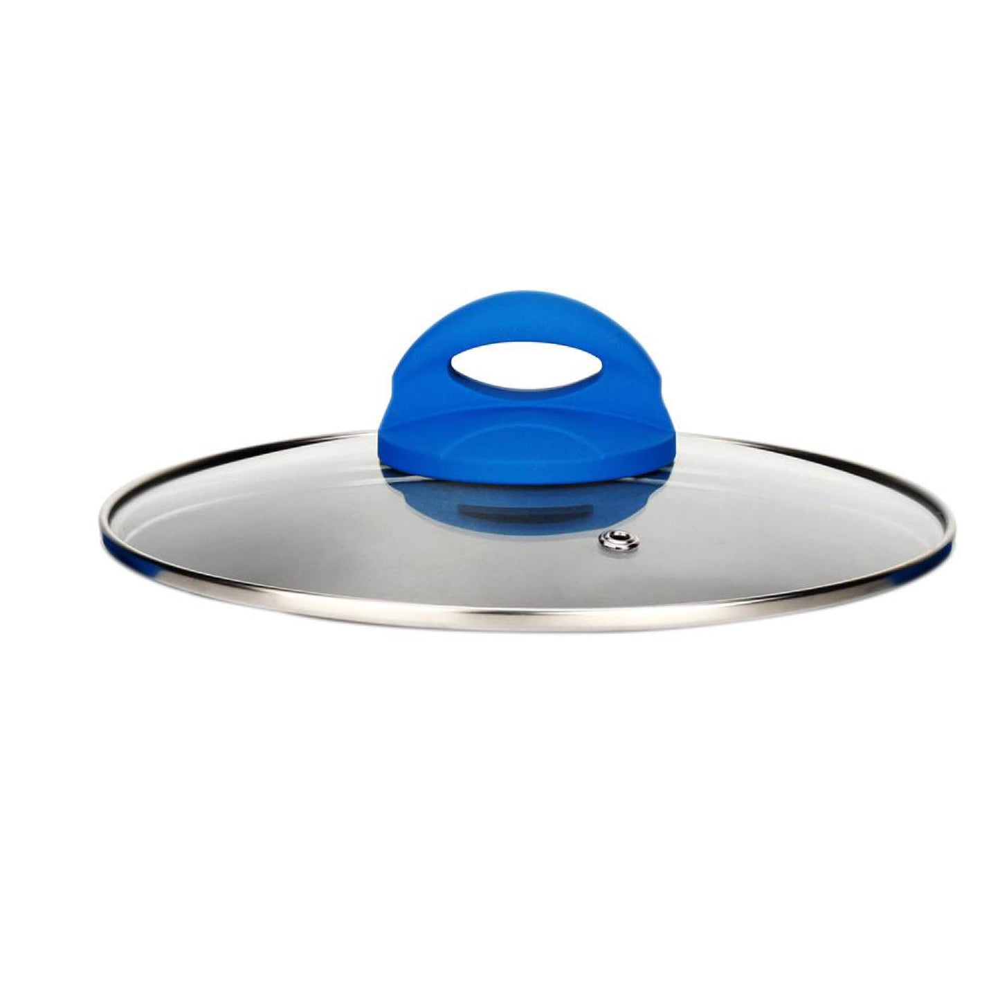 NutriChef Saucepan Pot Lid - See-Through Tempered Glass Lids (Works with Model: NCCW12BLU)