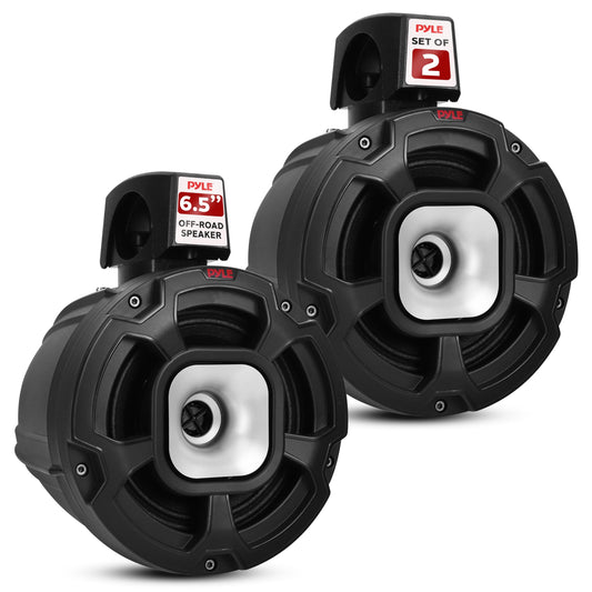 Pyle 6.5" 1300W Marine Tower Speakers - IPX6 Rated Waterproof Powersport Speaker System, 2-Way Full Range Passive Stereo Sound - Outdoor Audio for ATV, UTV, Boat, Jeep & More - Easy to Mount (Pair)