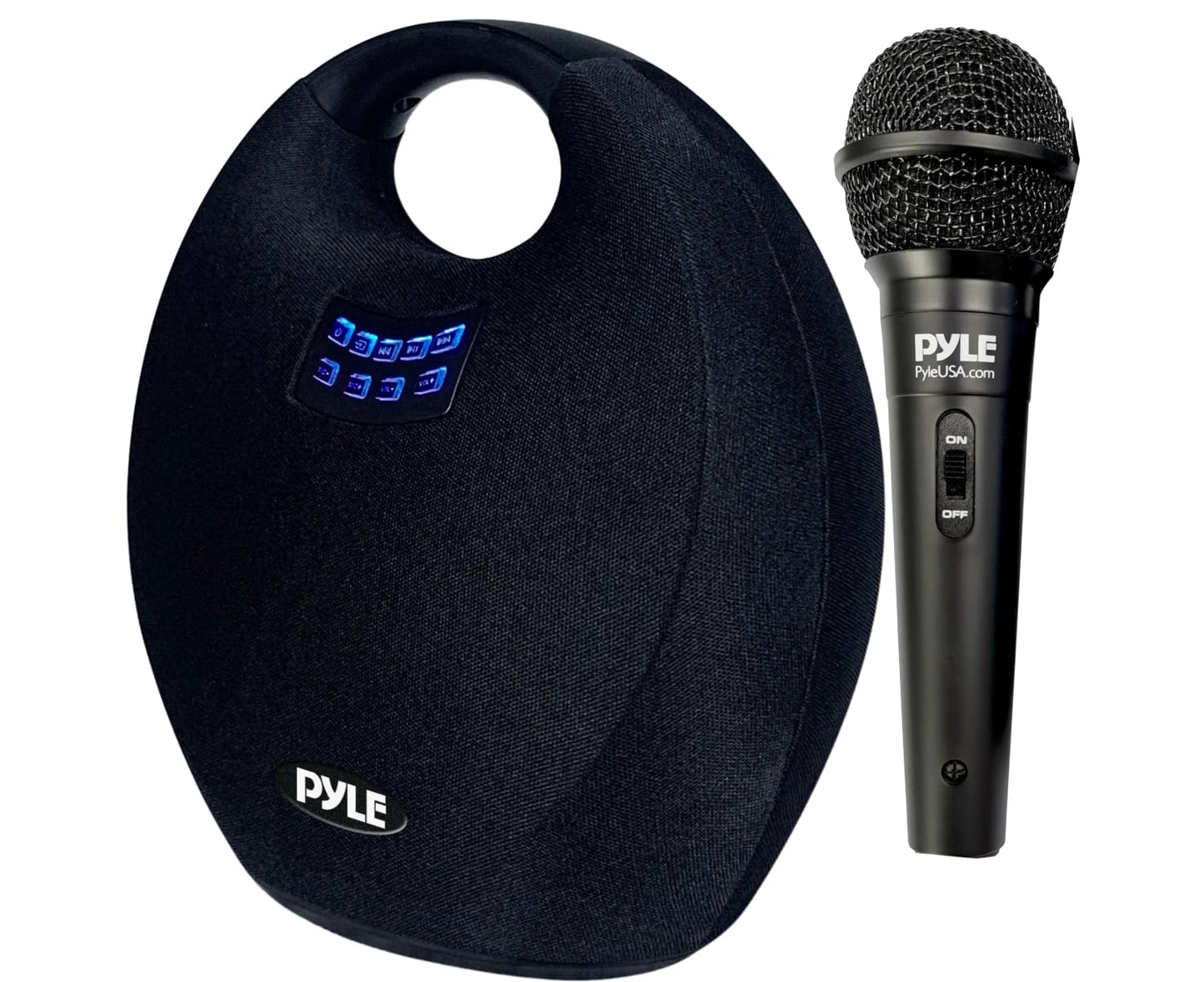 Pyle Wireless Portable Bluetooth Speaker, with Built in Rechargeable Battery, Wired Microphone, Clear Surround Sound, Mini IPX4 Waterproof Speaker for Indoor and Outdoor Activities