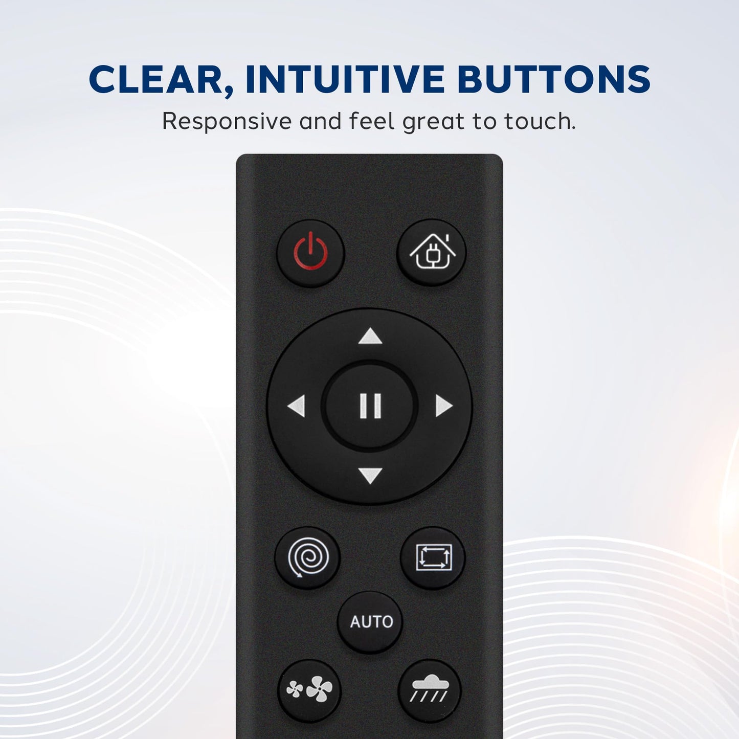 Pure Clean Replacement Remote Control for Smart Robot Vacuum Cleaner, Works with PUCRVACX200BK and PUCRVACX200WT