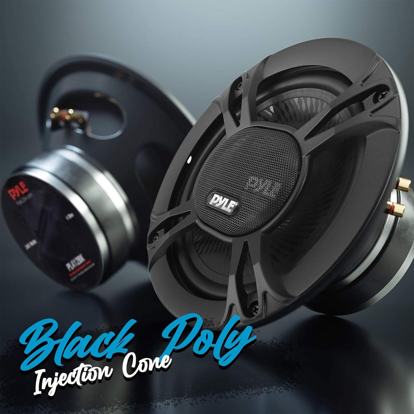 Pyle 2-Way Universal Car Stereo Speakers - 240W 4" Coaxial Loud Pro Audio Car Speaker Universal OEM Quick Replacement Component Speaker Vehicle Door/Side Panel Mount Compatible PL412BK (Pair), Black