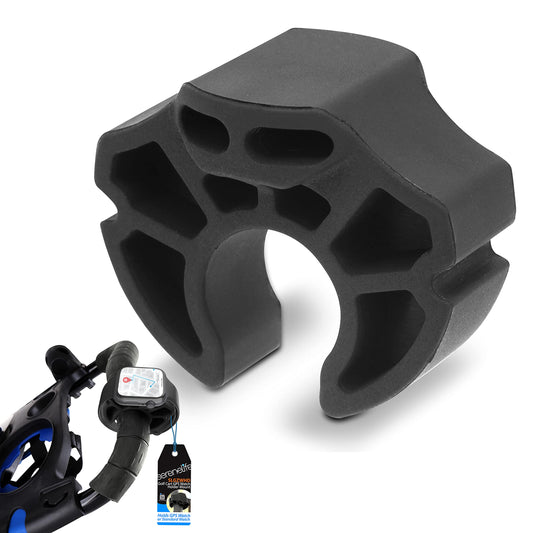 SereneLife Golf Cart Watch Holder Mount - Universal Silicone Mount for GPS or Standard Sports Watch, Fits Golf Carts with 1-inch Handle Tubing SLGZWHD, Black