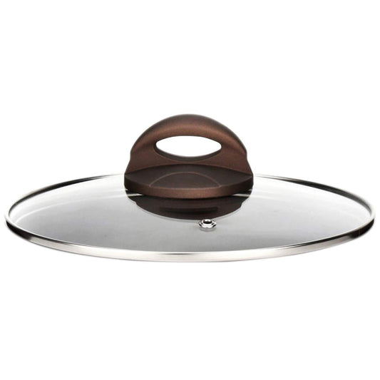 NutriChef Saucepan Pot Lid - See-Through Tempered Glass Lids (Works with Model: NCCW12BRW)