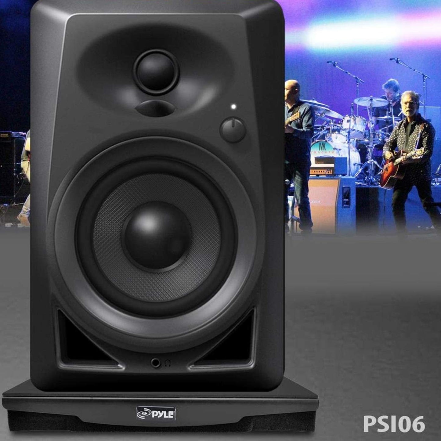 Pyle Sound Dampening Speaker Riser Foam - Audio Acoustic Noise Isolation Platform Pads Recoil Stabilizer w/ Rubber Base Pad For Studio Monitor, Subwoofer, Loud Speakers (10.4 x 13 x 2.8 Inch)