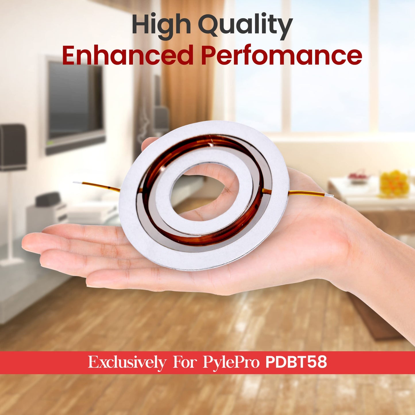 Pyle (1) Replacement Speaker Voice Coil - High-Temperature Ferro Fluid Enhanced Kapton Voice Coil for PylePro 3'' Titanium Super Bullet Tweeter PDBT58 Model - PylePro PDBT58VC