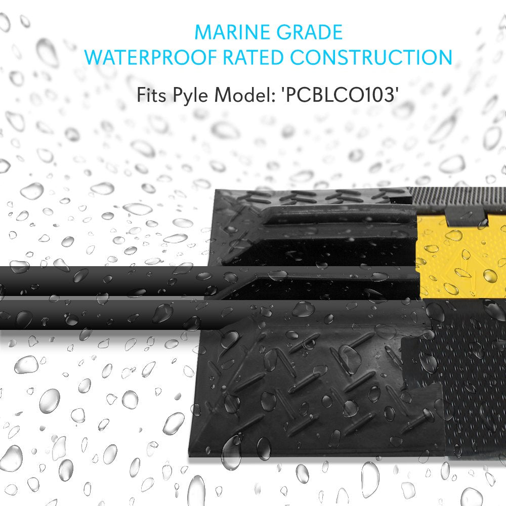 Pyle Cable Ramp End Cap - Finish Piece for Pyle PCBLCO103 Cable Protector Cover Ramp - Pyle PCBL103ENDCP02