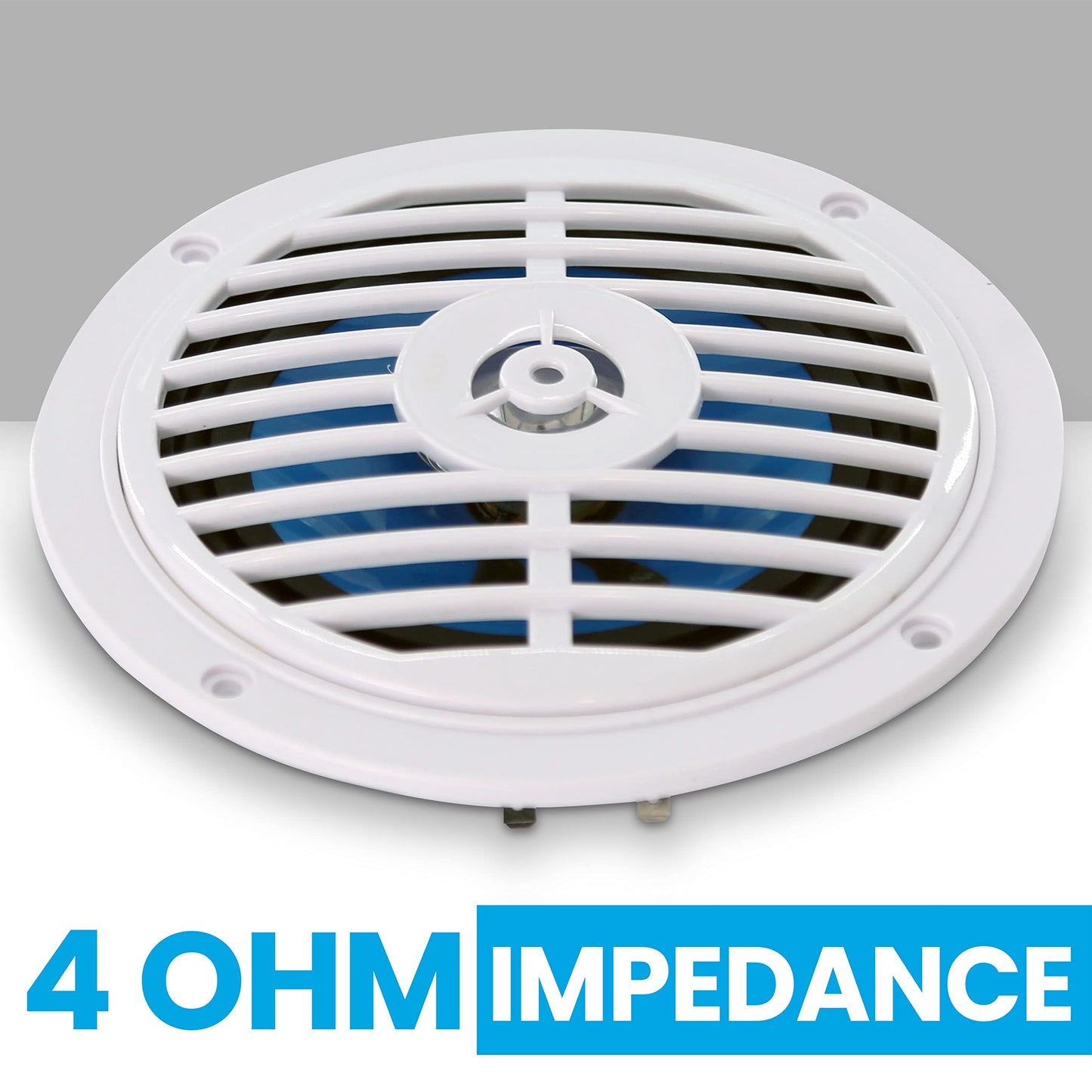 Pyle 5.25 Inch Dual Marine Speakers - 2 Way Waterproof and Weather Resistant Outdoor Audio Stereo Sound System with 100 Watt Power, Polypropylene Cone and Cloth Surround - 1 Pair - PLMR57W (White)
