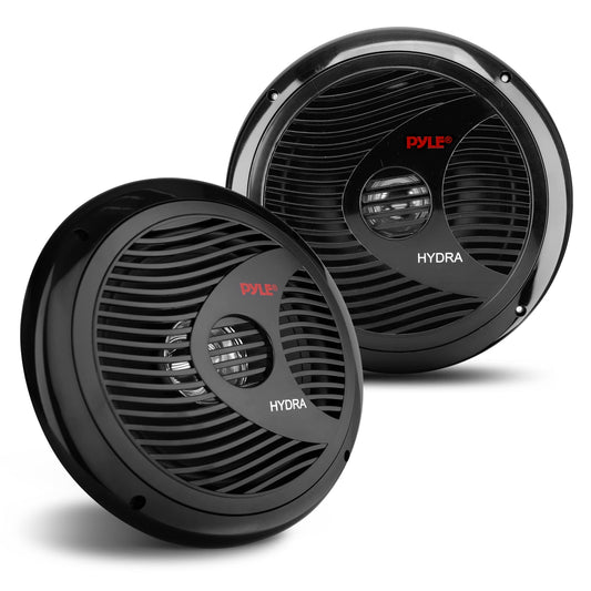 Pyle Marine Speakers, Boat Speakers, Marine Speaker - Dual 180W 4 Ohm, Waterproof, PP Cone, Rubber Surround, 20 Oz Magnet, 1.5" Voice Coil, Includes Speaker Wire & Mounting Hardware