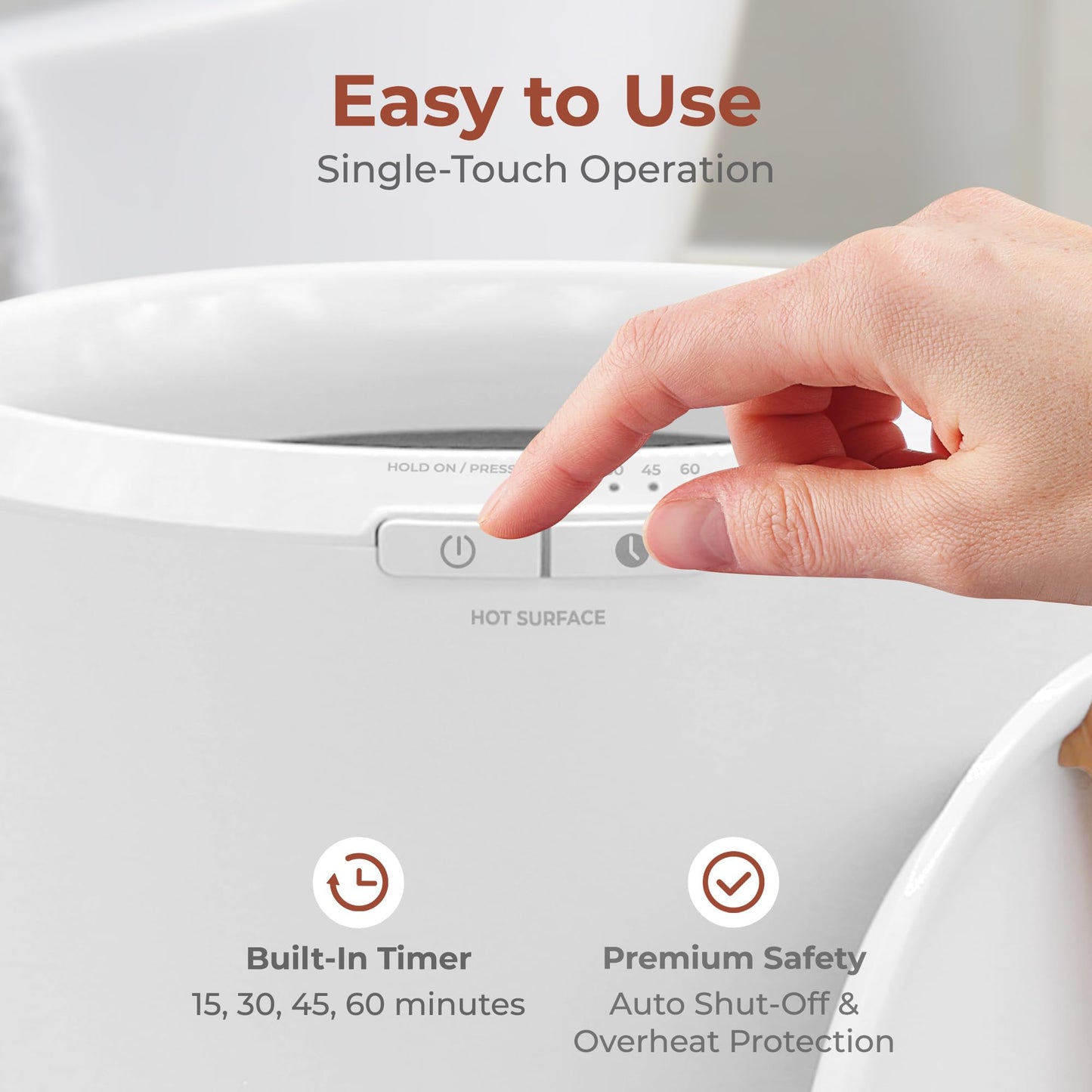 SereneLife Counter Towel Warmer Bucket - with Customized Fragrance for Spa and Bathroom, Luxury Towel Heater, Auto Shut Off, Fits 1 Large Towel, Blanket, Bathrobe, PJs (Natural)