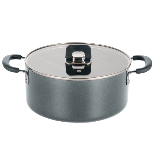 NutriChef Casserole with Lid-Non-Stick Stylish Kitchen Cookware with Foldable Knob, 5 Quart, Works with Model: NCCWSTKGRY (Gray), One Size