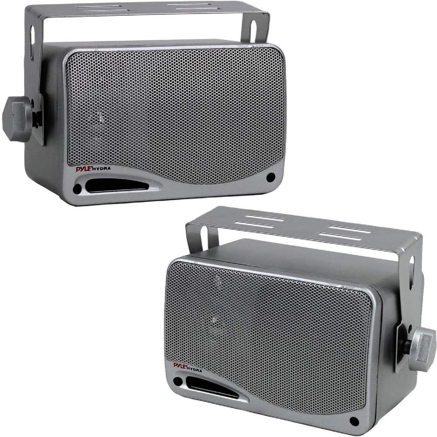 3-Way Weatherproof Outdoor Speaker Set - 3.5 Inch 200W Pair of Marine Grade Mount Speakers - in a Heavy Duty ABS Enclosure Grill - Home, Boat, Poolside, Patio, Indoor Outdoor Use - Pyle PLMR24 (White)