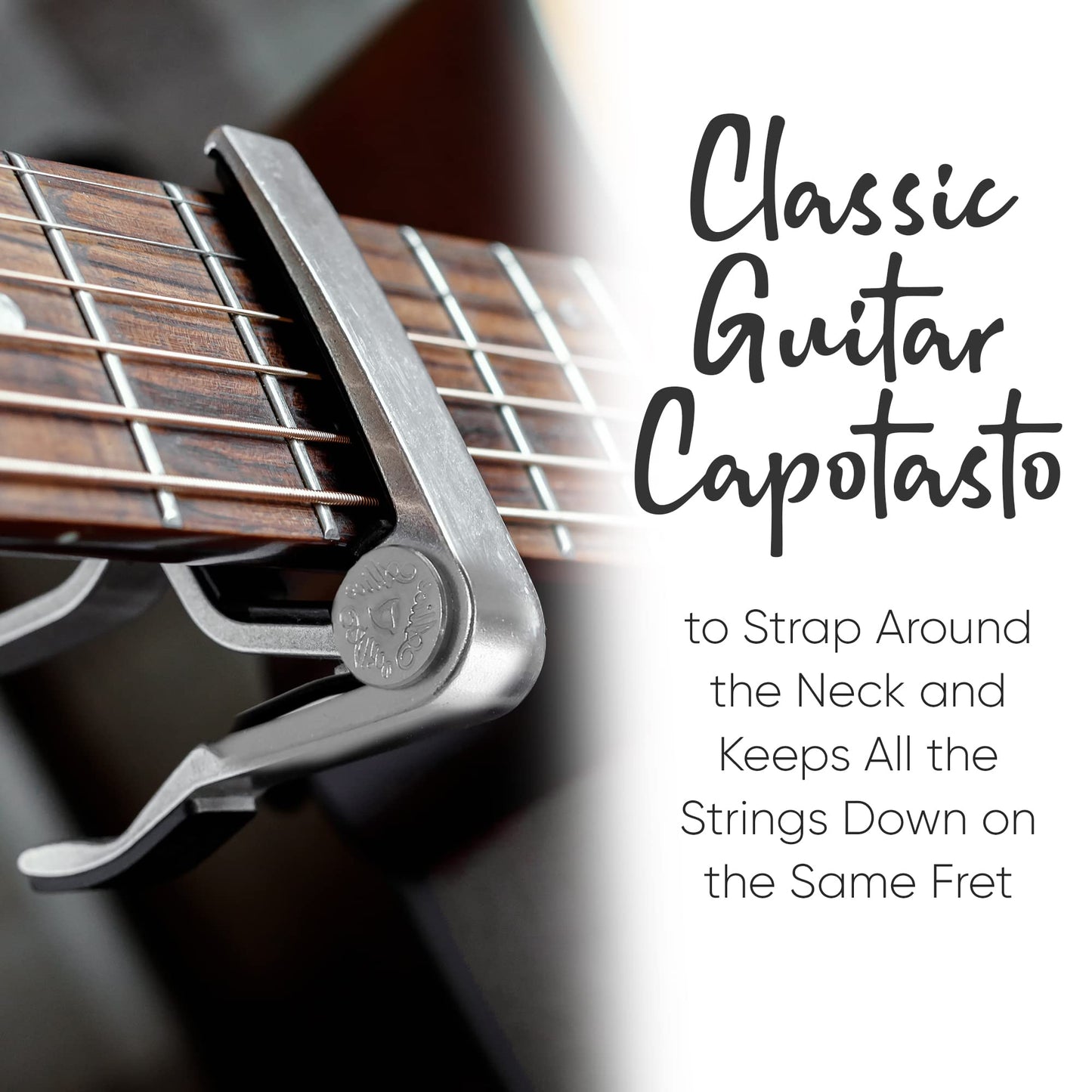 Pyle Electric Guitar Accessory Kit - Steel Strings, Full Set of Replacement, 3 pcs ABS Picks, Cleaning Cloth & Metal Capo