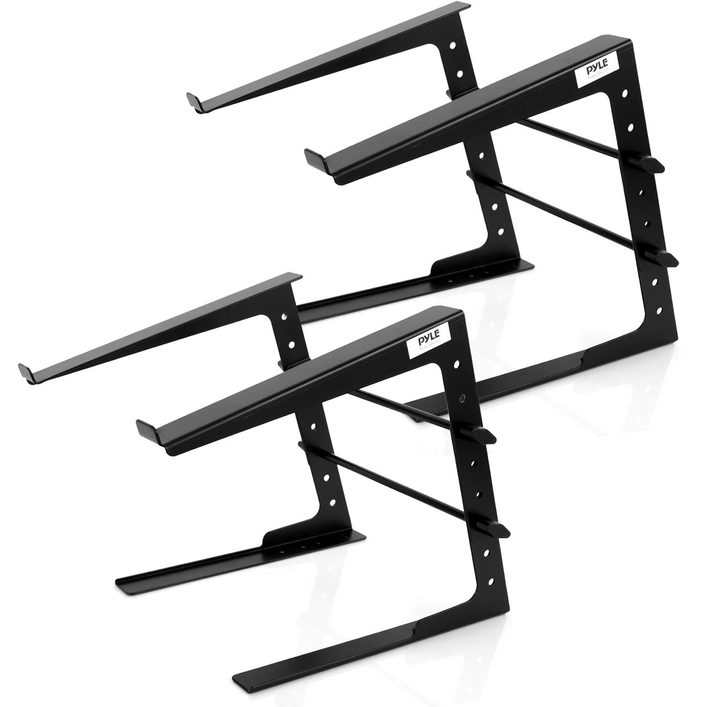 Pyle Universal Portable Laptop Desk Stand - 6.3 to 10.9 Inch Adjustable Standing Table Monitor Computer Desk Workstation Riser w/Level Height Alignment for DJ, PC, Gaming, Home or Office PLPTS25X2