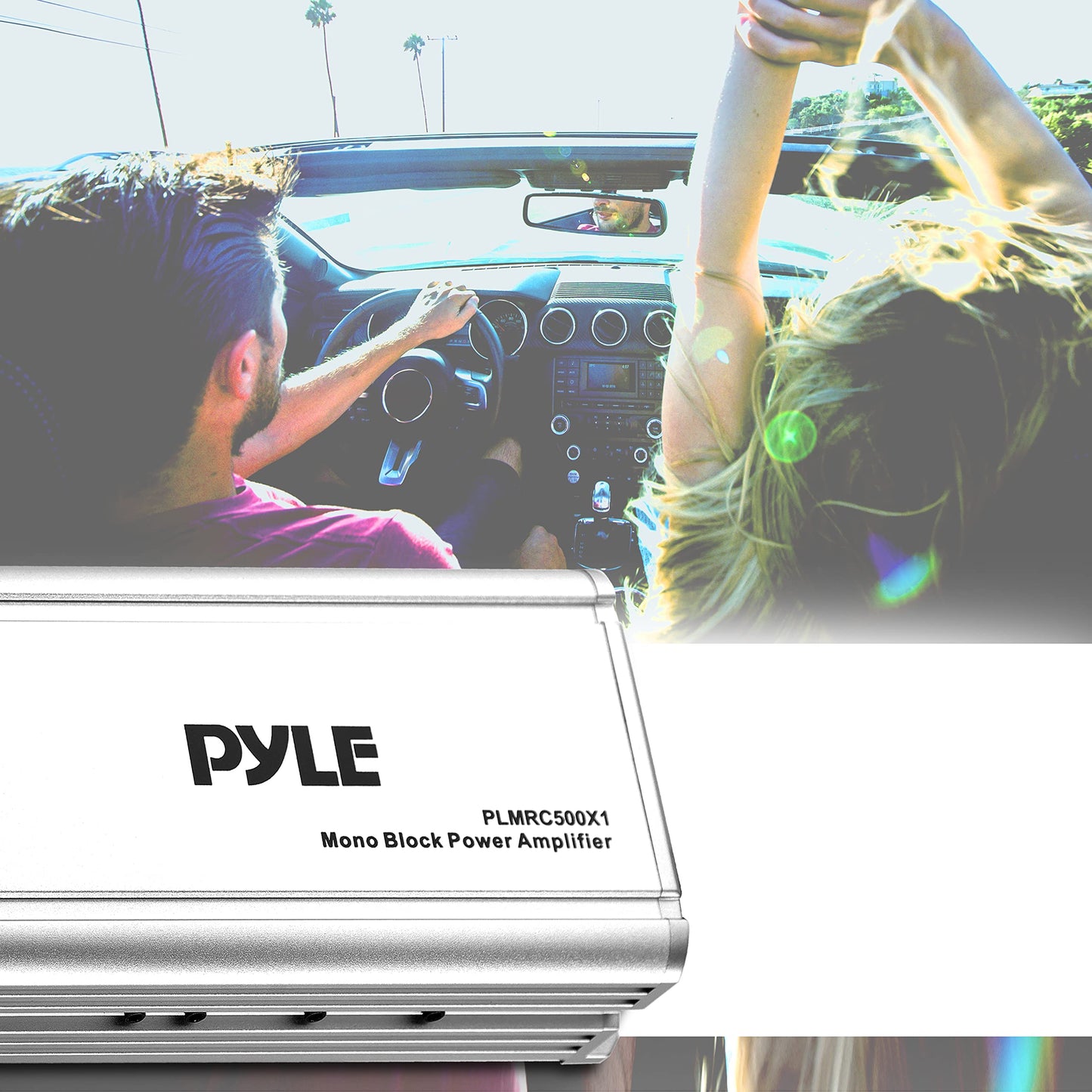 PyleUsa Mono Block Weather Resistant Audio Amplifier System, Class D Compact Designed Suit for Car, ATV, UTV, 4X4, Jeep, Motorcycle and Marine, and Any Other Weather Resistant Application