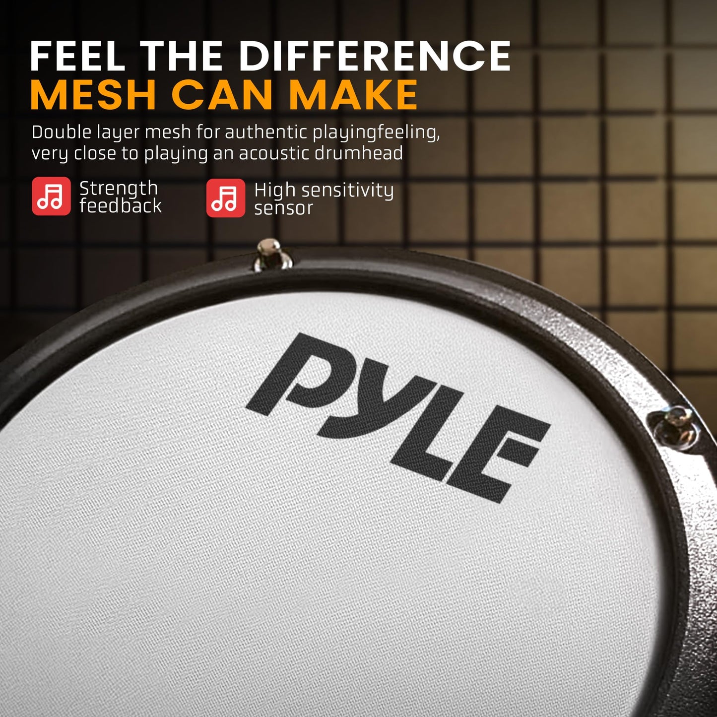Pyle Electronic Drum Set with 4 Quiet Mesh Pads, 180 Sound Styles, 3 Cymbals, 2 Pedals, Throne, Headphones, Sticks, AUX, USB MIDI, Electric Drum Kit for Beginners Students Professionals