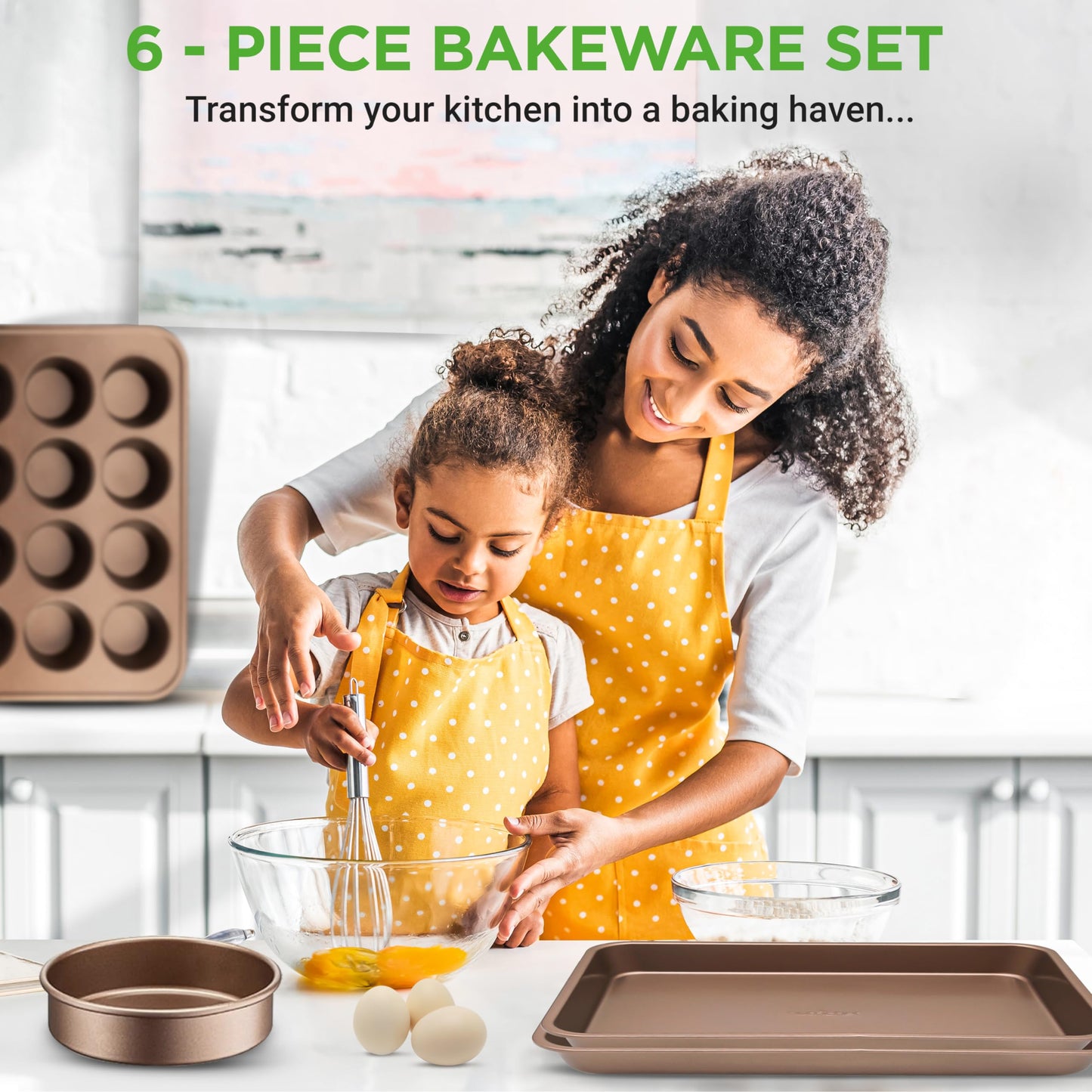 NutriChef 13-inch Golden Cookie Sheet Baking Tray, Non-Stick Coated Layer Surface, Great for Food Preparation, Serving, Pastry Dessert Baking