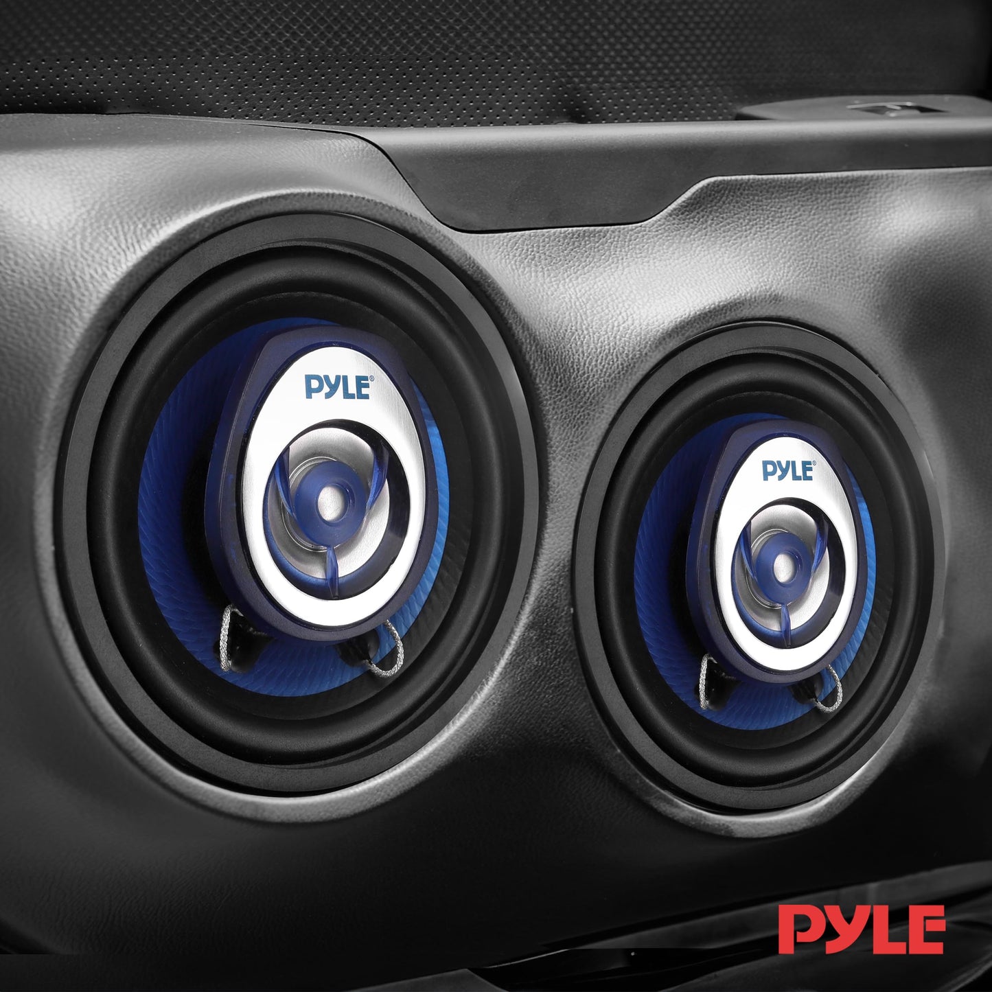 Pyle 3-Way Universal Car Stereo Speakers - 300W 4" x 10" Triaxial Loud Pro Audio Car Speaker Universal OEM Quick Replacement Component Speaker Vehicle Door/Side Panel Mount Compatible PL410BL (Pair)