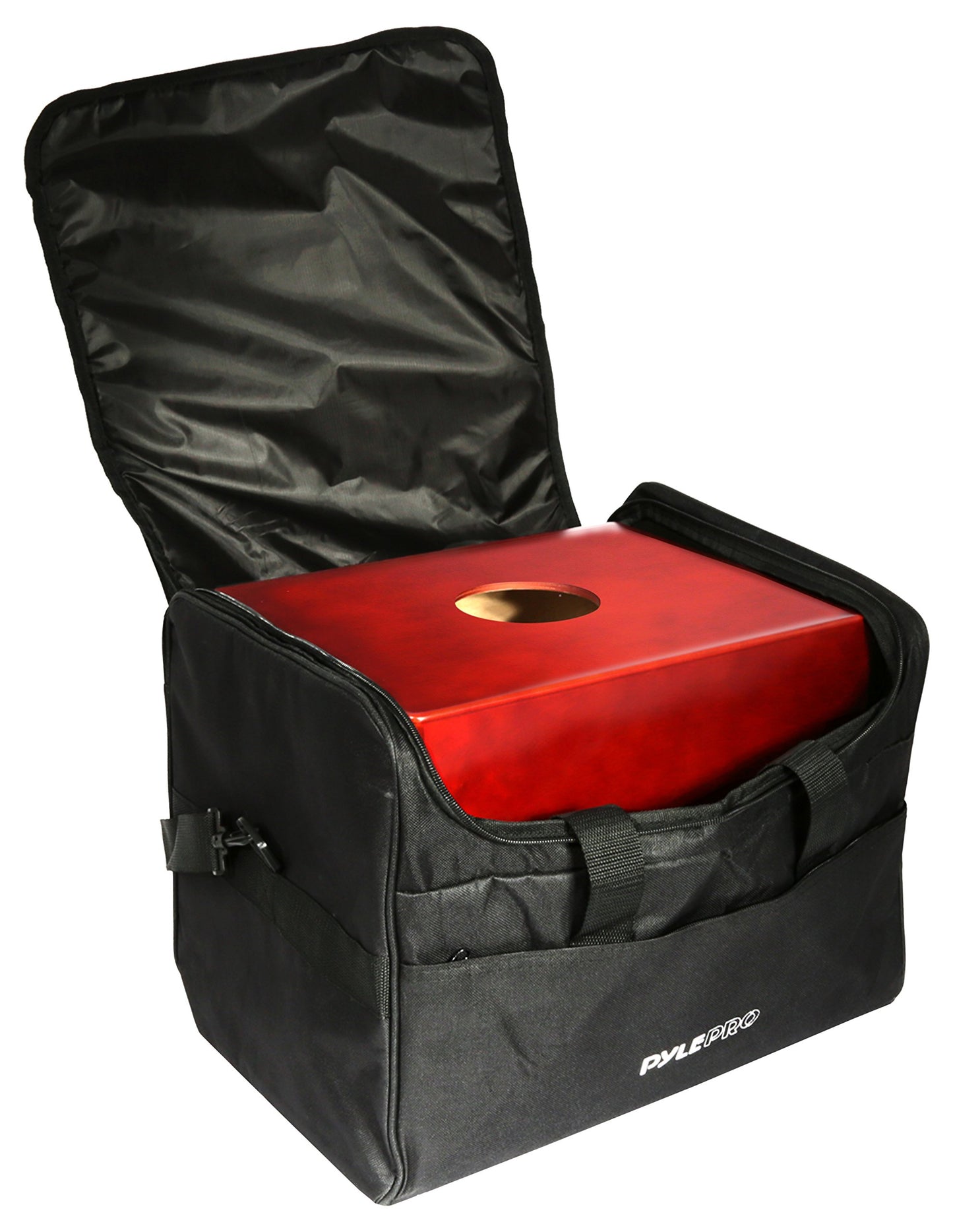 Pyle Portable Travel Compact, Fabric and Durable Fashionable Cajon Storage Bag with Convenient Handle and Stylish Zipper, Fits Model: PCDJ15-Pyle (PCJDBG15)