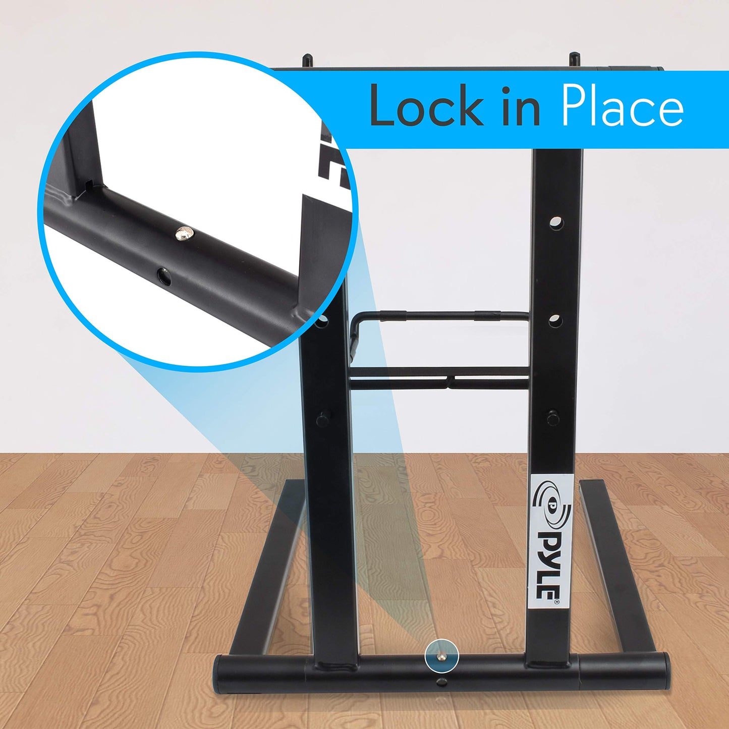 Pyle Portable Folding Laptop Stand - Standing Table with Foldable Height and Secondary Accessory Tray for iPad, Tablet, DJ Mixer, Workstation, Gaming and Home Use with Bag - PLPTS35