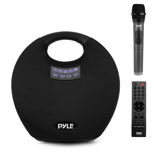 Pyle Wireless Portable Bluetooth Speaker, with Built in Rechargeable Battery, Wireless Microphone, Clear Surround Sound, 220 Watt Waterproof Speaker for Indoor and Outdoor Activities