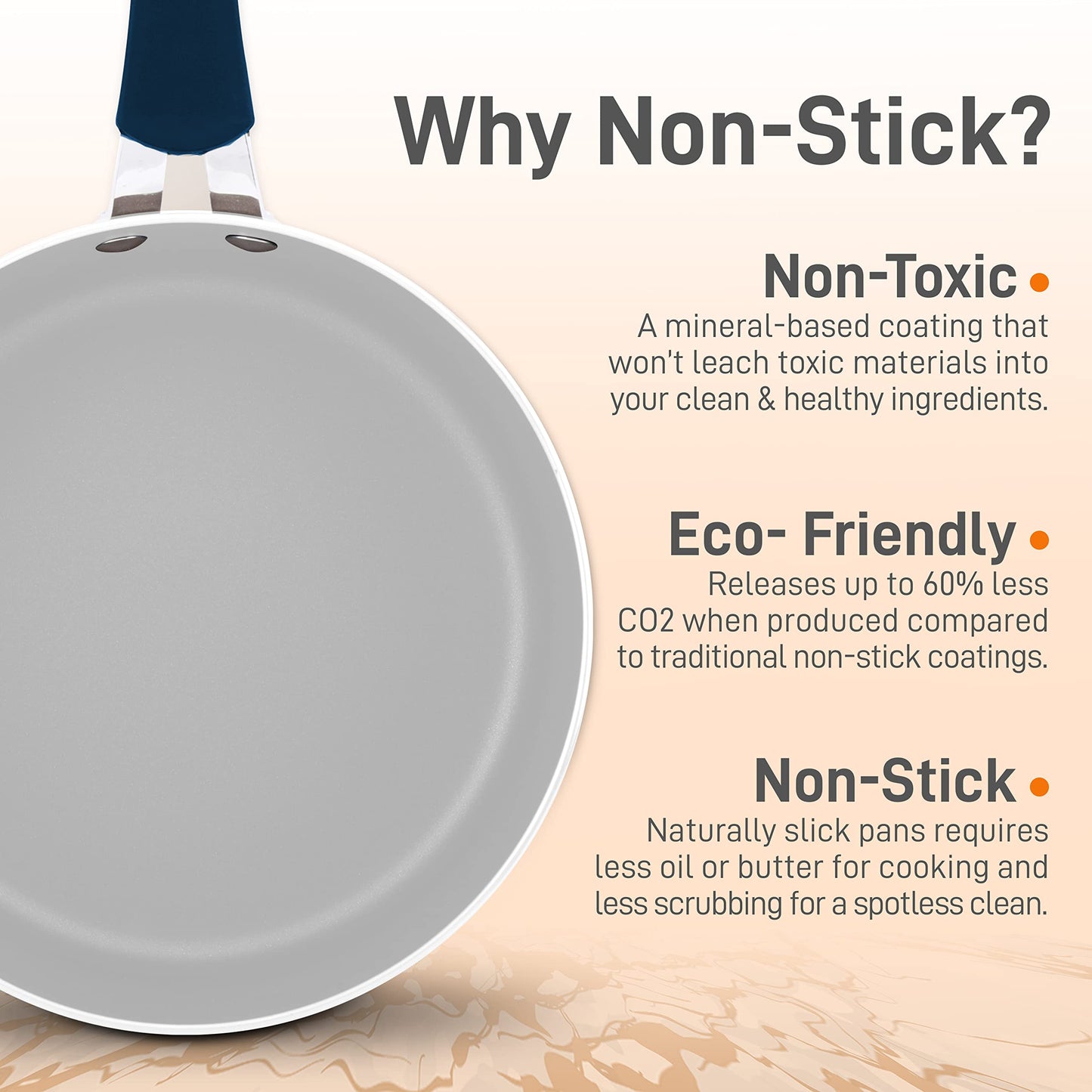NutriChef Sauce Pot with Lid - Non-Stick High-Qualified Kitchen Cookware with See-Through Tempered Glass Lids, 2.5 Quart (Works with Models: NCCW14SBLU & NCCW20SBLU)