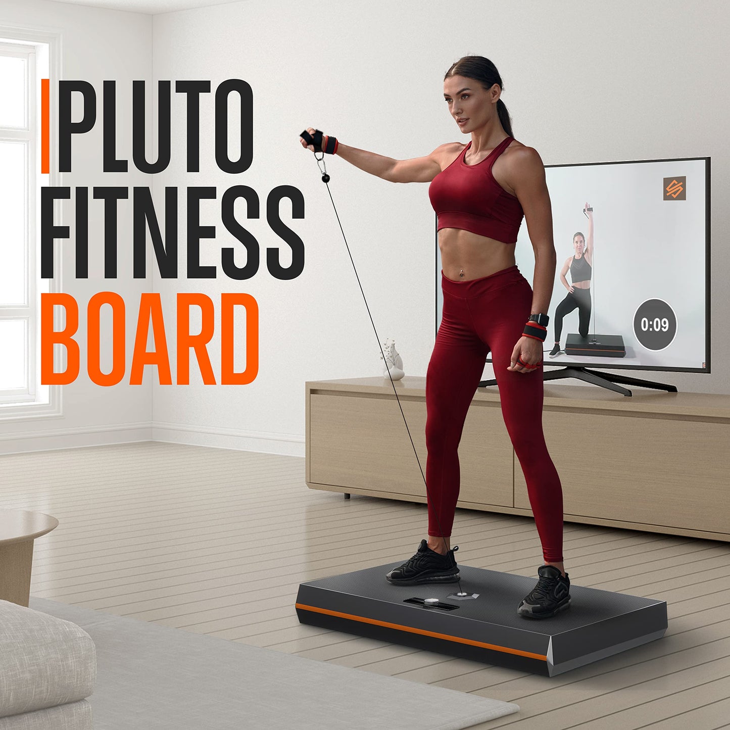 SQUATZ Pluto Home Smart Gym - 100lbs of Resistance - All-in-One Digital Gym Machine, WiFi and Bluetooth Enabled, Home Gym Equipment for Full Body Workouts