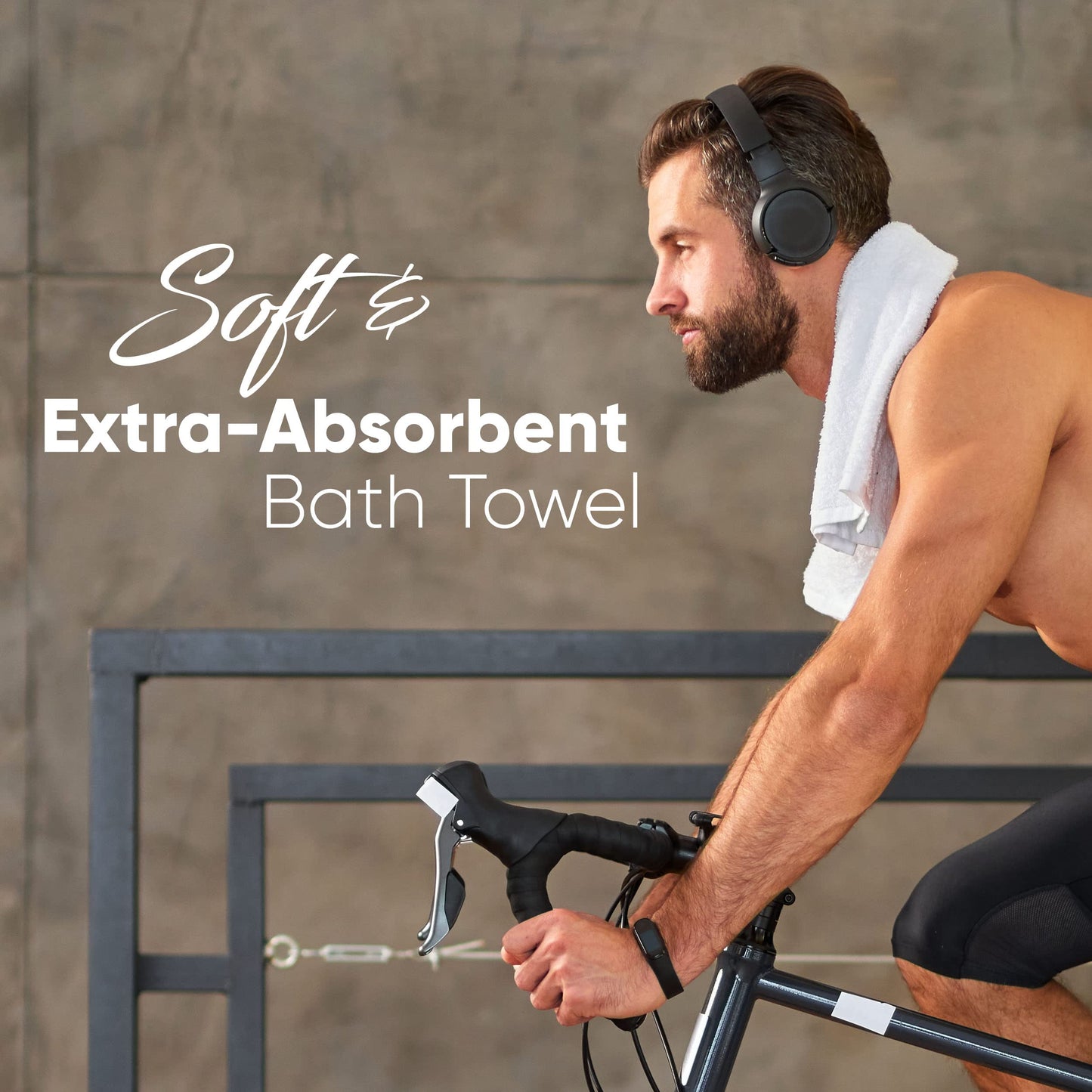 SereneLife Light White Bath Towels - Ultra Soft Extra Absorbent Machine Washable Hotel Spa Quality Bathroom Towel Sheet - Guests, Pool, Gym, Camp, Travel, College Dorm, Shower