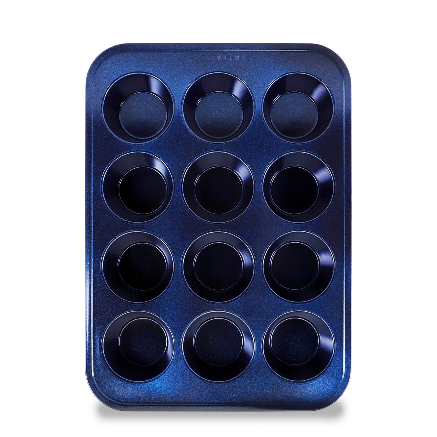 NutriChef 12-cup Blue Oven Muffin Pan, Non-Stick Coated Layer Surface, Even Heating Muffin Tray for Muffins, Cupcakes, Pastries & Mini Pies, Used for Model Number NCBK6TR