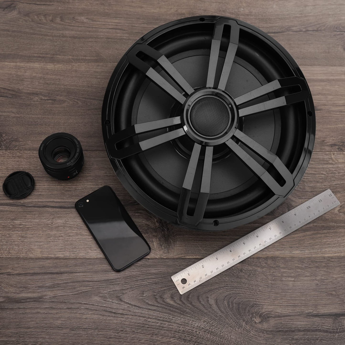 PyleUsa 12” Slim Marine Subwoofer-500W 4 Ohm Waterproof Car Component Speaker System,Low Profile PP Cone w/Rubber Edge, 50 Oz Magnet 2.5" Voice Coil,for Custom Audio Boat Truck Mobile Vehicle (Black)