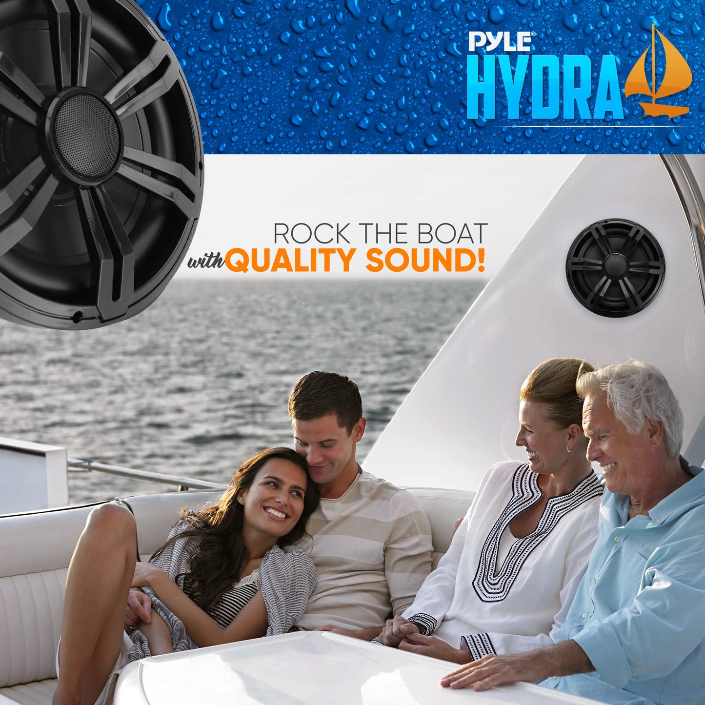 PyleUsa 12” Slim Marine Subwoofer-500W 4 Ohm Waterproof Car Component Speaker System,Low Profile PP Cone w/Rubber Edge, 50 Oz Magnet 2.5" Voice Coil,for Custom Audio Boat Truck Mobile Vehicle (Black)