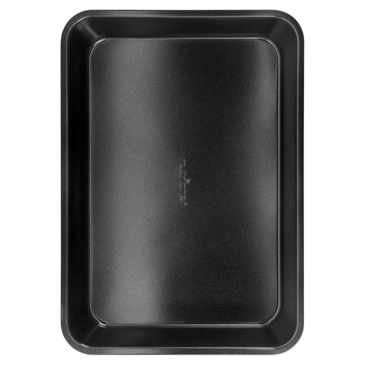 NutriChef 13-inch Black Cookie Sheet Baking Tray, Non-Stick Coated Layer Surface, Great for Food Preparation, Serving, Pastry Dessert Baking, Used for Model Number NCBK6BK