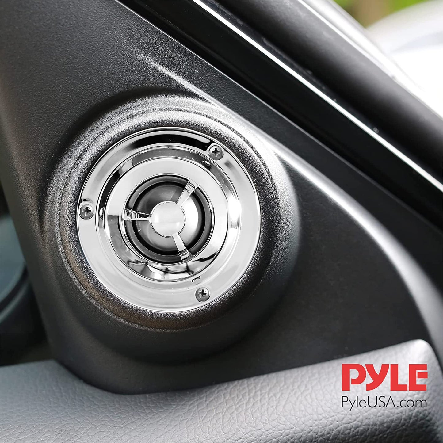 Pyle 4" Titanium Tweeter with Engineering Plastic Frame - 200 Watts, 1.75'' Voice Coil, Car Audio Tweeter for Stereo and Speaker - PDBT33