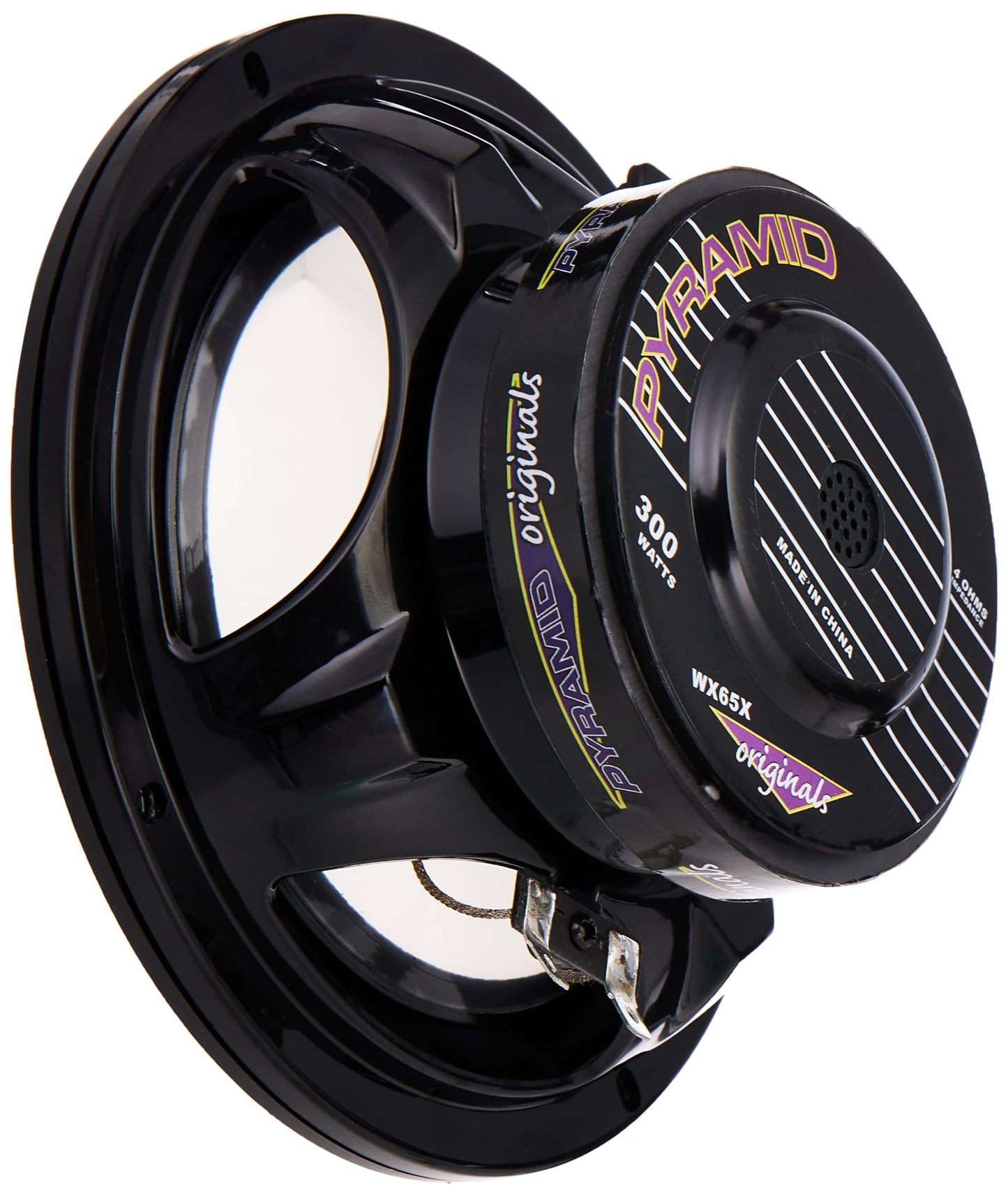 Pyramid 6.5 Inch Car Woofer Speaker - 300 Watt High Powered White Injected Polypropylene Cone Car Audio Sound Component Speaker System w/ High-Temperature Kapton Voice Coil, 4 Ohm, 40oz Magnet - WX65X