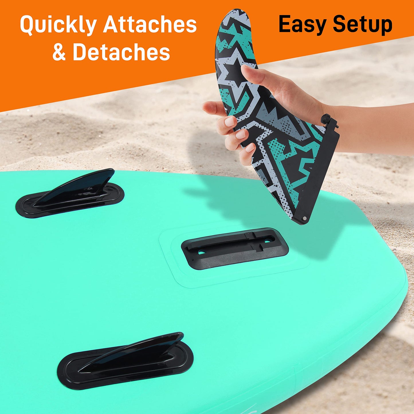 Serenelife Stand-Up Inflatable Paddle Water Fin - for SereneLife Thunder Wave Inflatable SUP Stand-Up Paddle Boards SLSUPB10 and SLSUPB20 - SereneLife PRTSLSUNEWFIN