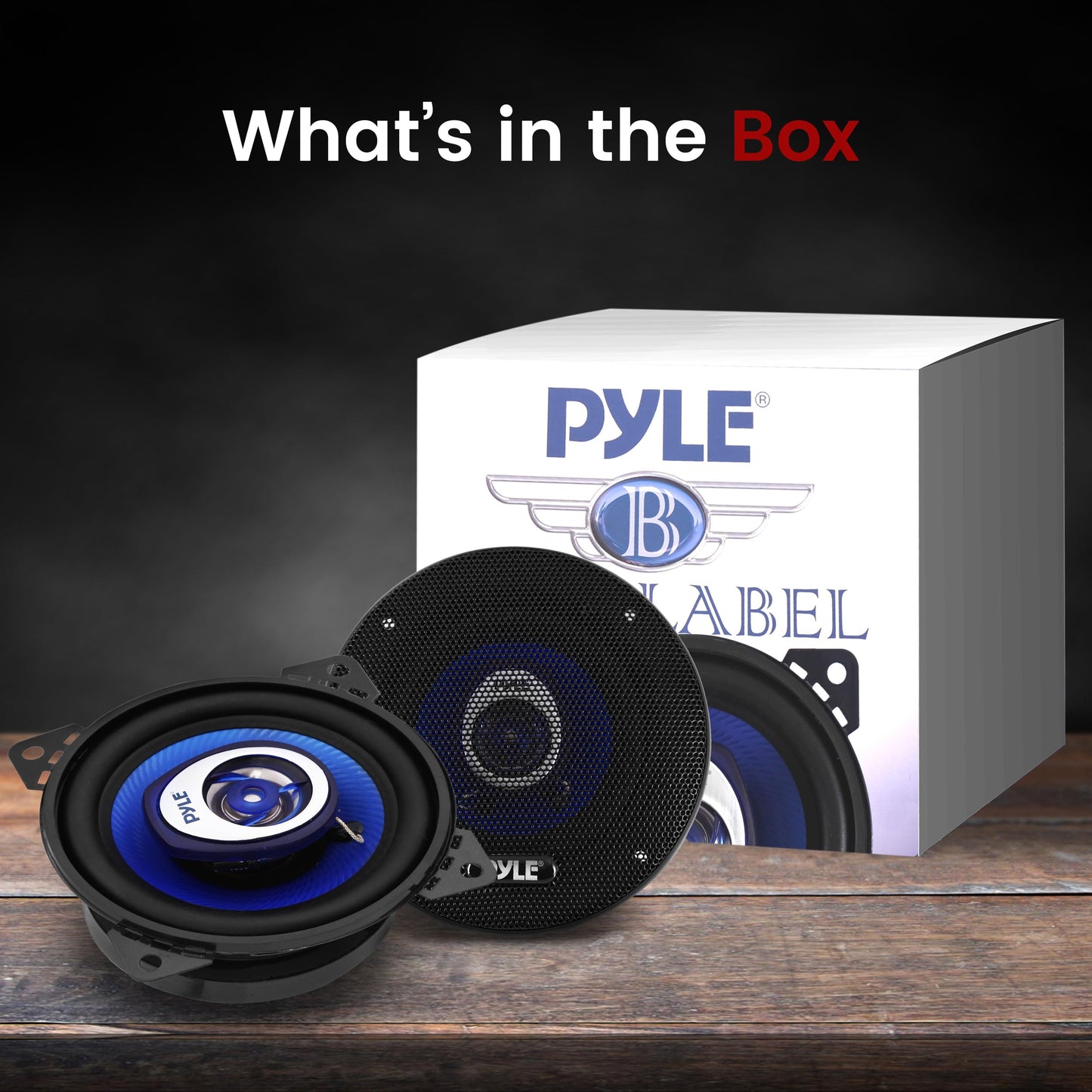 Pyle 5.25” Car Sound Speaker (Pair) - Upgraded Blue Poly Injection Cone 3-Way 200 Watt Peak w/Non-fatiguing Butyl Rubber Surround 100-20Khz Frequency Response 4 Ohm & 1" ASV Voice Coil
