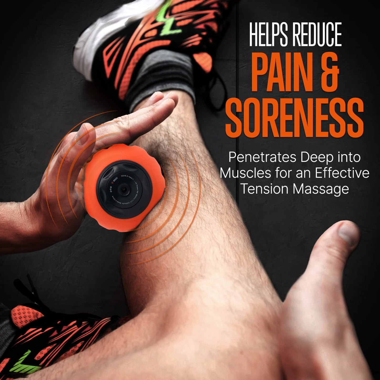 SQUATZ Peanut Wireless Vibrating Massage Ball - 3 Vibration Intensity Levels, 2 to 5 Hours Power Life, Portable and Rechargeable, Deep Tissue Trigger Point Therapy Suitable for Massaging Muscles