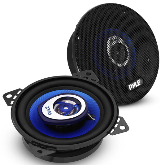 6” x 8” Car Sound Speaker (Pair) - Upgraded Blue Poly Injection Cone 3-Way 360 Watts w/ Non-fatiguing Butyl Rubber Surround 70 - 20Khz Frequency Response 4 Ohm & 1" ASV Voice Coil - Pyle PL683BL