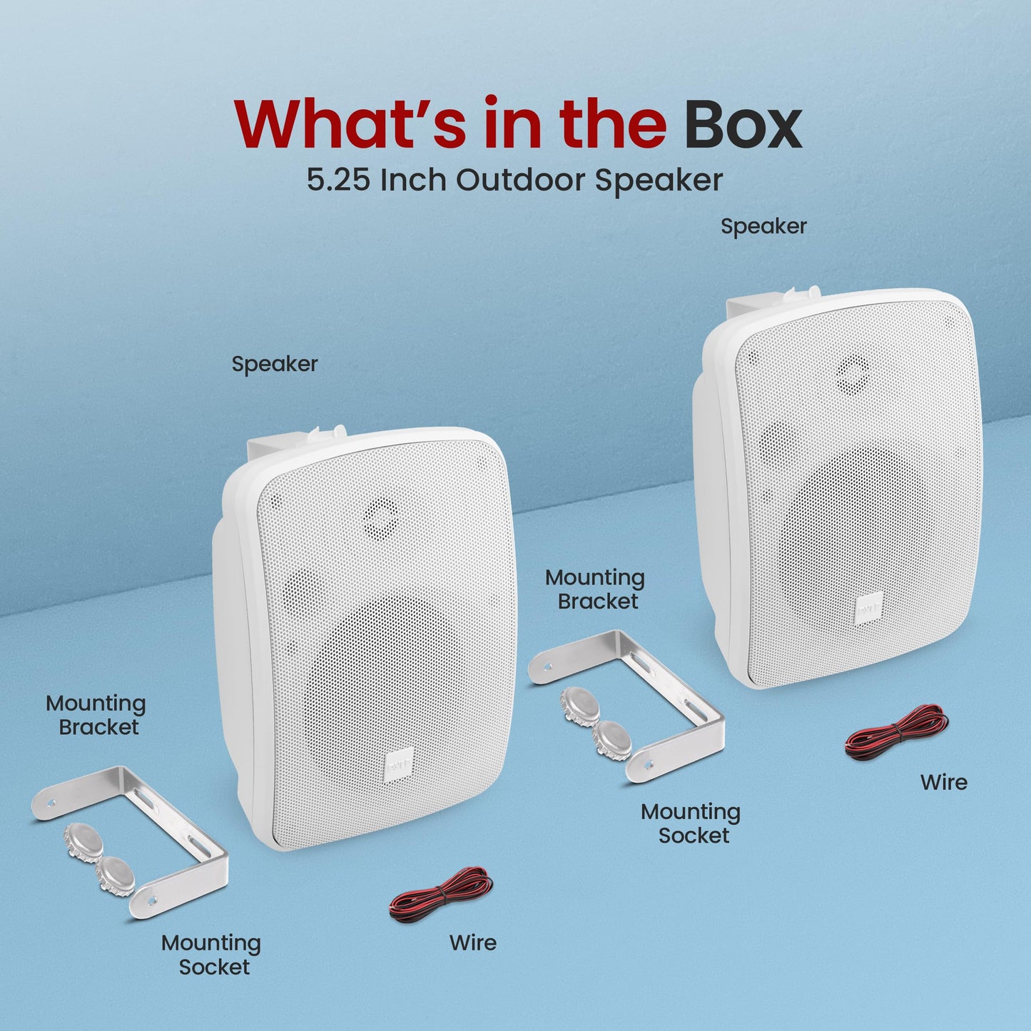 PYLE Outdoor Speakers - Pair of Bluetooth Waterproof Wireless Speakers - 600 Watt 2-Way Full Range Stereo Speaker, Marine Grade Weatherproof, Wall/Ceiling Universal Mounting - Home, Boat, Patio Pool