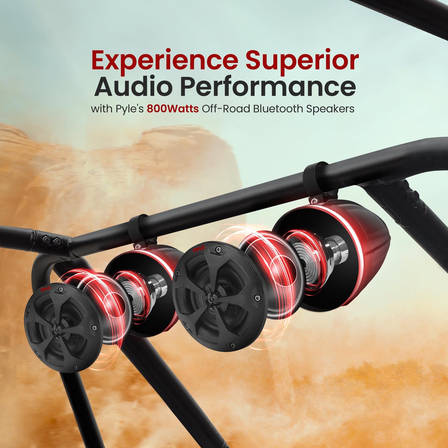 Pyle PLUTV45BTR 2 Channels Marine Bluetooth ATV/Golf Cart/UTV Tower Speakers 800W Stereo System Waterproof 800W Marine Grade Tower Amplified Vehicle Speaker System Pair for Boats with RGB Party Lights