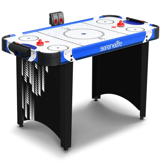 SereneLife 48" Air Hockey Game Table with 2X Stronger Motor, Digital LED Scoreboard, Puck Dispenser & Complete Accessories