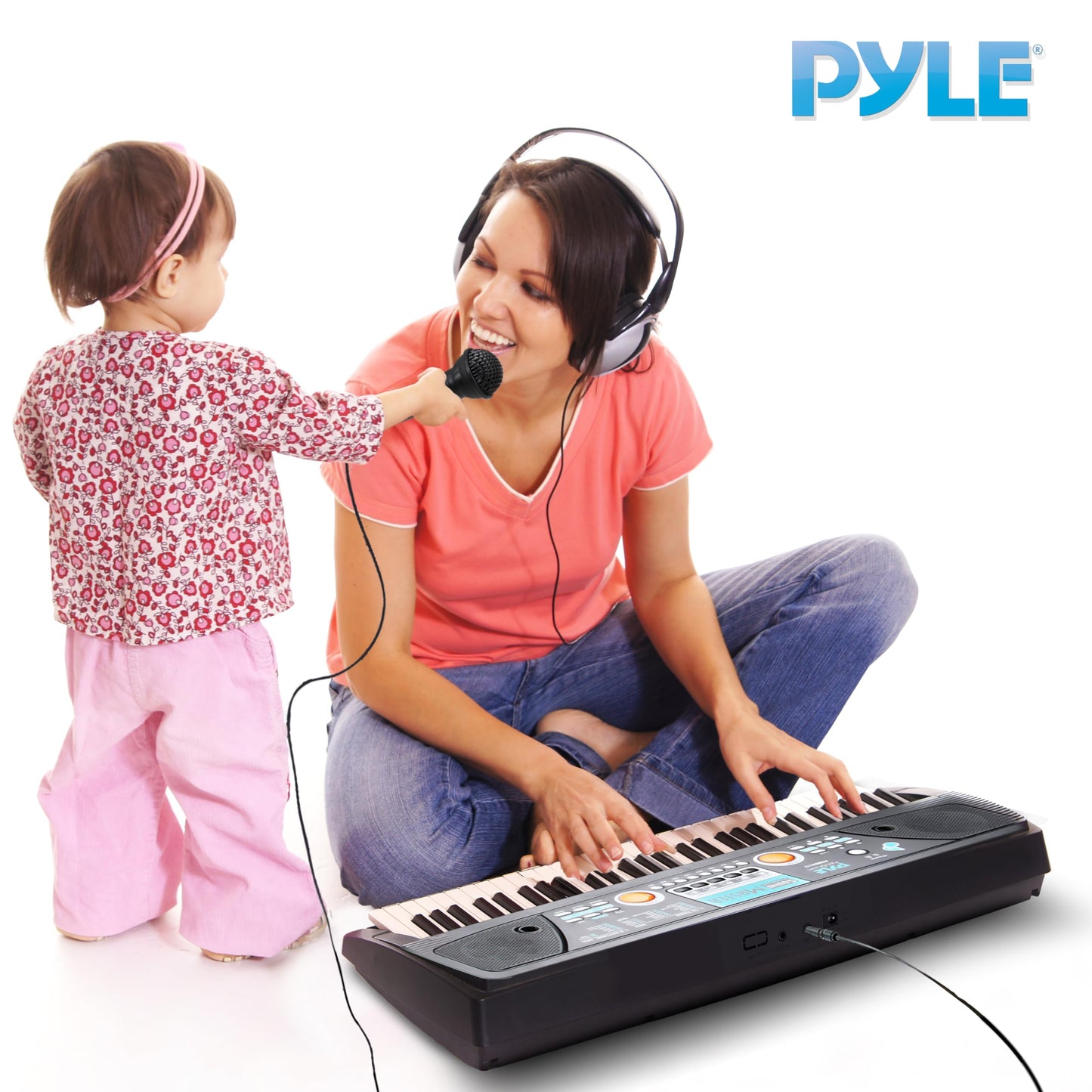 PYLE 49-Key Electric Keyboard Piano – Portable Music Keyboard with Drum Pad, Built-In Microphone, Record & Playback Mode for Home Studio, School & On-the-Go Performance– Ideal for Beginners & Kids