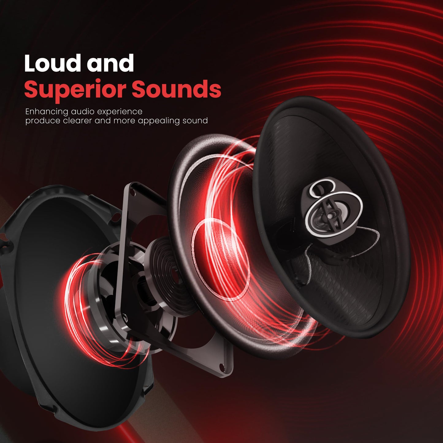Pyle 3-Way Universal Car Stereo Speakers - 300W 4" x 10" Triaxial Loud Pro Audio Car Speaker Universal OEM Quick Replacement Component Speaker Vehicle Door/Side Panel Mount Compatible, PL410BK (Pair)