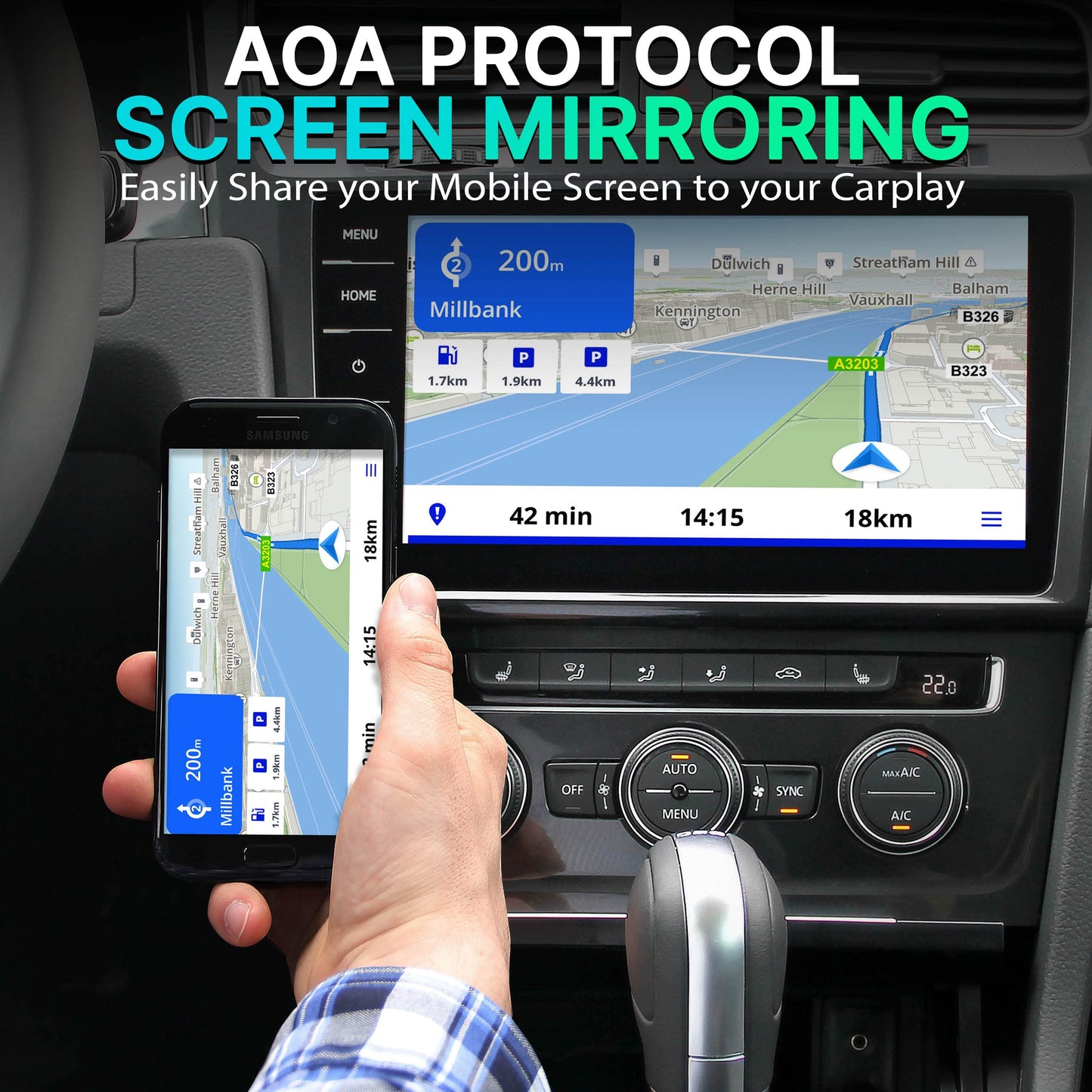 Pyle Wireless CarPlay & Android Auto Car Adapter – 4GB RAM 64GB ROM, Dual-Band WiFi, Octa-Core Processor, 4K HD, Screen Mirroring, USB3.0, Bluetooth, Supports Android Apps