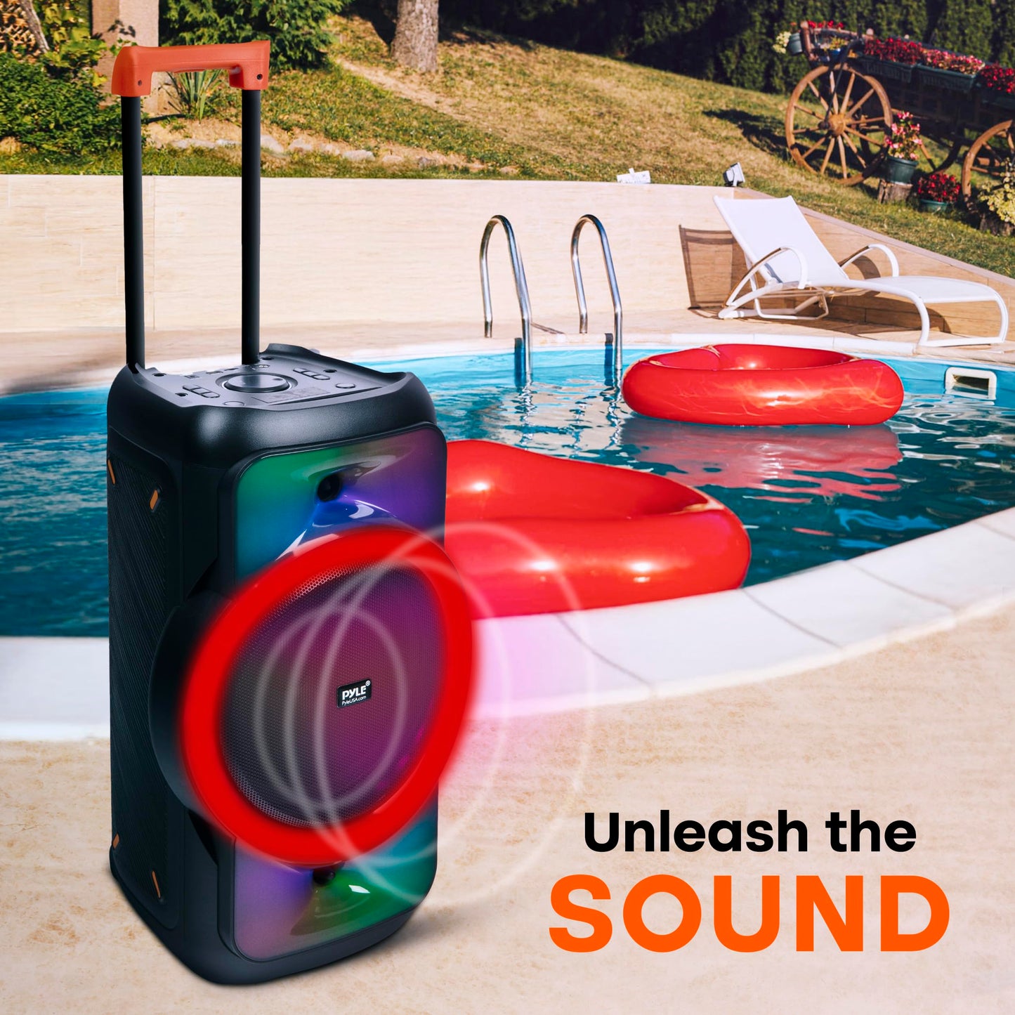 Pyle Audio Large Bluetooth Party Speaker - Big Bluetooth Speaker with True Wireless Stereo System - Enjoy Powerful Bass and Clear Treble - Portable Big Speaker - PPHP1979-160W