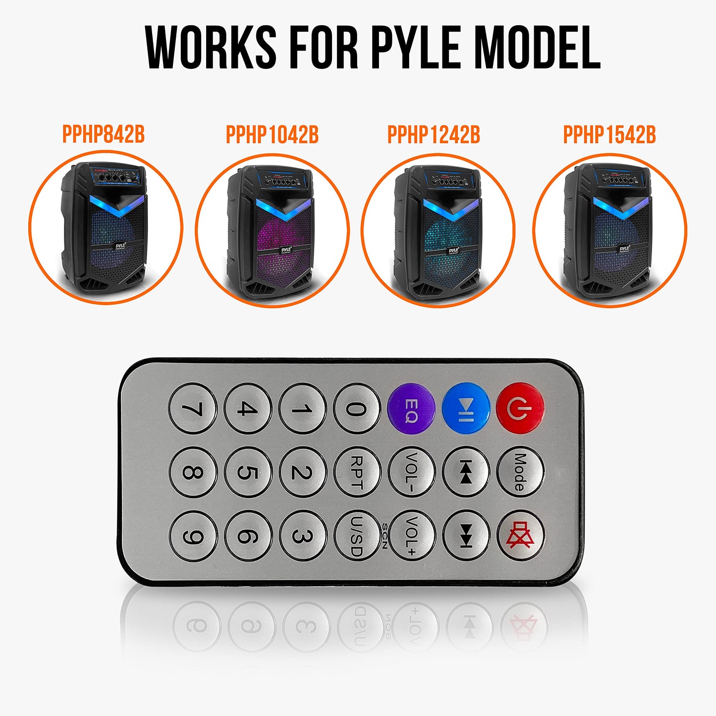 Pyle Remote control (for Pyle Model: PPHP842B - PPHP1042B - PPHP1242B - PPHP1542B)