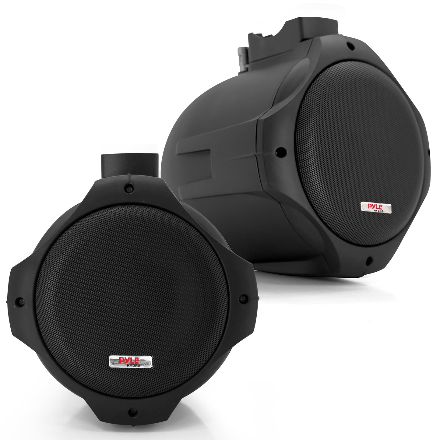Pyle 6.5 Inch Dual Marine Speakers-2 Way IP44 Waterproof, Weather Resistant Outdoor Audio Stereo Sound System with 200 Watt Power and Poly Mica Cone and Butyl Rubber Surround-1 Pair - PLMRB85 (Black)