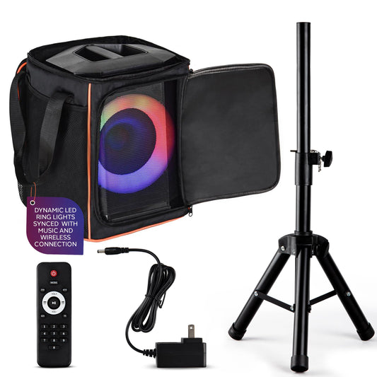 Pyle Audio Bluetooth Party Speaker - Big Speaker with True Wireless Stereo System - Enjoy Powerful Bass and Clear Treble - Party Bluetooth Speaker with Carry Bag and Tripod - Model PPHP868STBG 120W